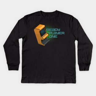 Ready Player One Retro Arcade Logo Kids Long Sleeve T-Shirt